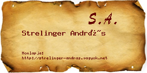 Strelinger András névjegykártya